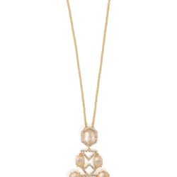 Gold chandelier pendant necklace, <a href="http://www.scoopnyc.com/gold-chandelier-pendant-necklace.html">Alexis Bittar</a>, $245