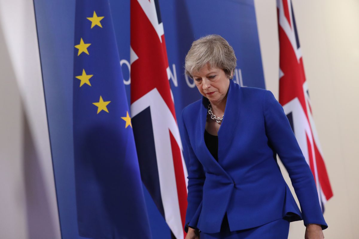 Image result for UK PM May says no-deal Brexit planning continues