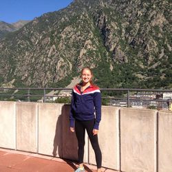 Olivia pictured in Andorra, where she competed in the solo event for Team USA at the Mediterranean Cup in July 2013.