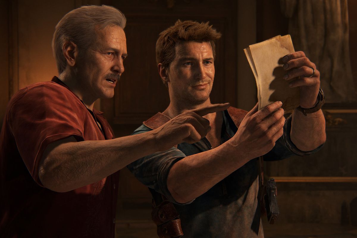 Uncharted 4: A Thief’s End - Sully and Nate examine documents
