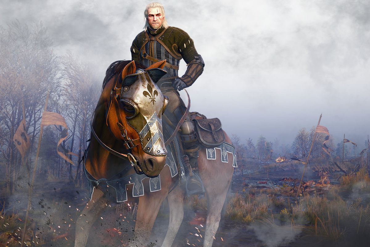 The Witcher and Roach in their free-to-download Temerian armor set.