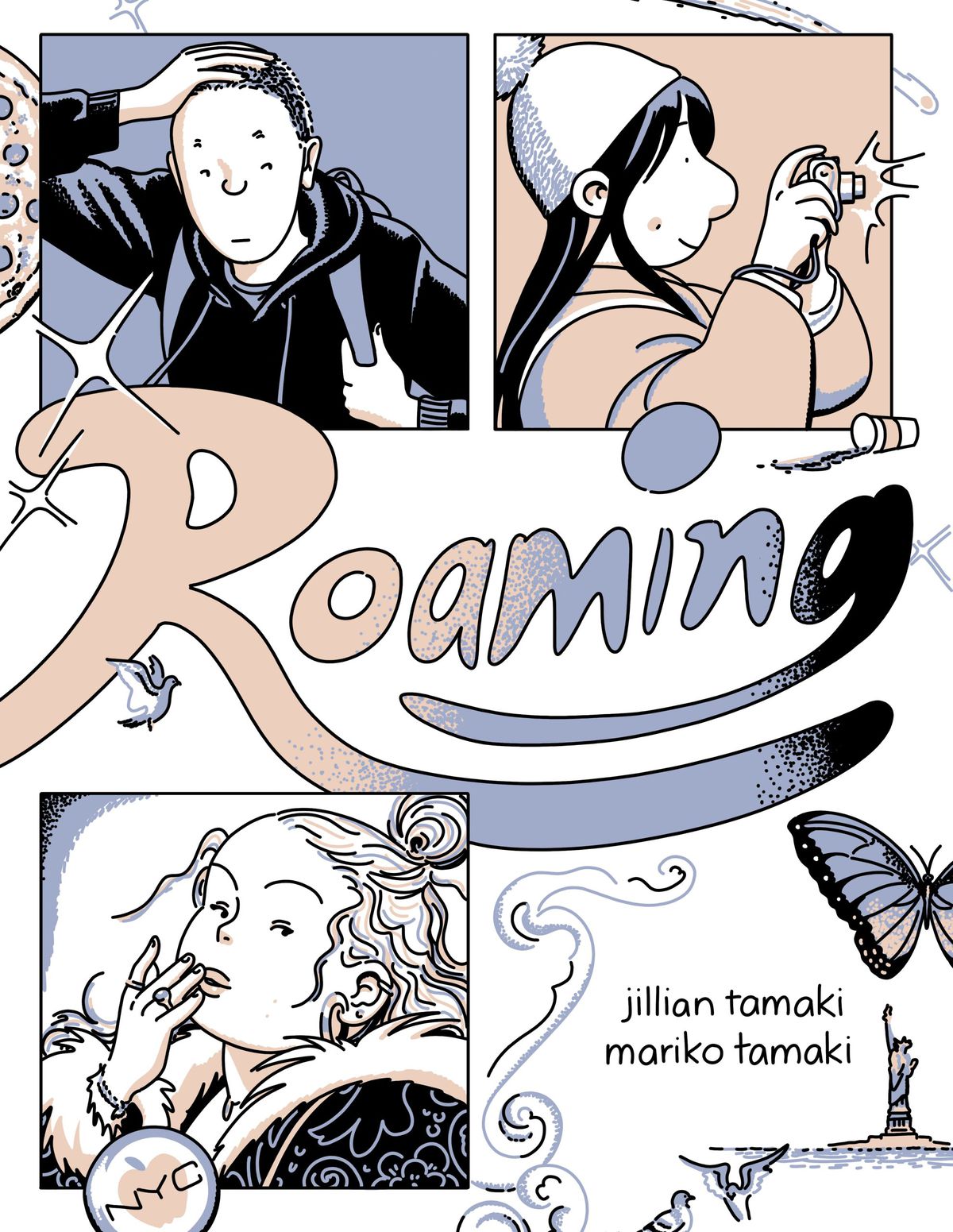 Three portraits of young adults in NYC on the cover of Roaming. 