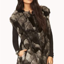 Forever 21 <a href="http://www.forever21.com/Product/Product.aspx?BR=F21&Category=outerwear_vests&ProductID=2000093100&VariantID=">luxe faux fur vest</a>, $34.80.