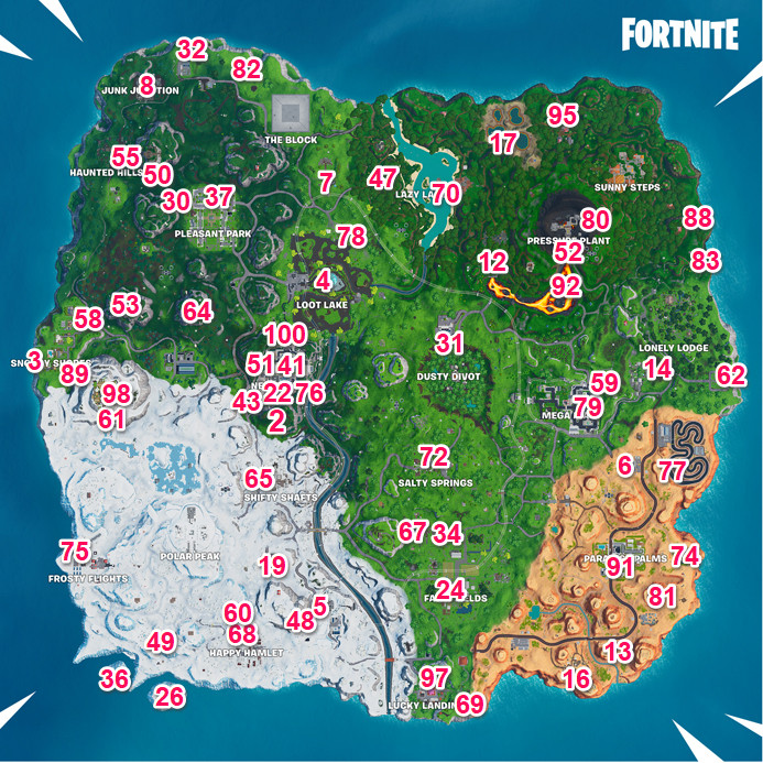 Find All Of Fortnite Fortbytes With Our Map Polygon