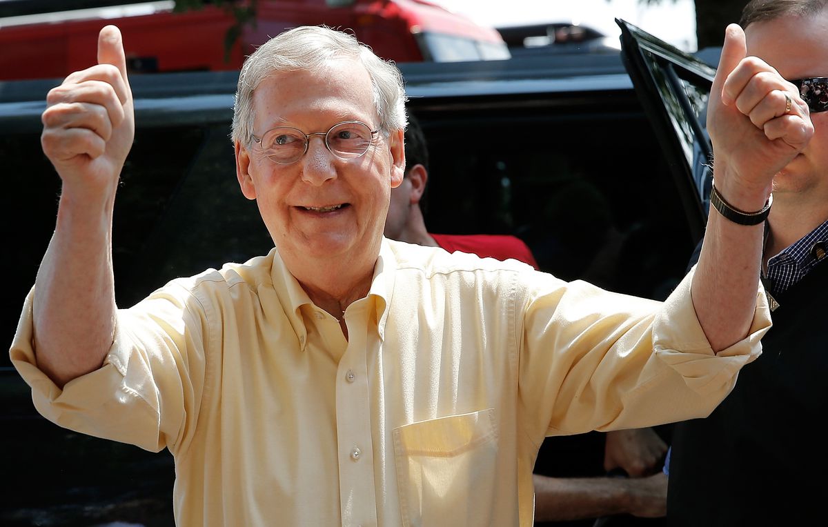 Mitch McConnell thumbs up