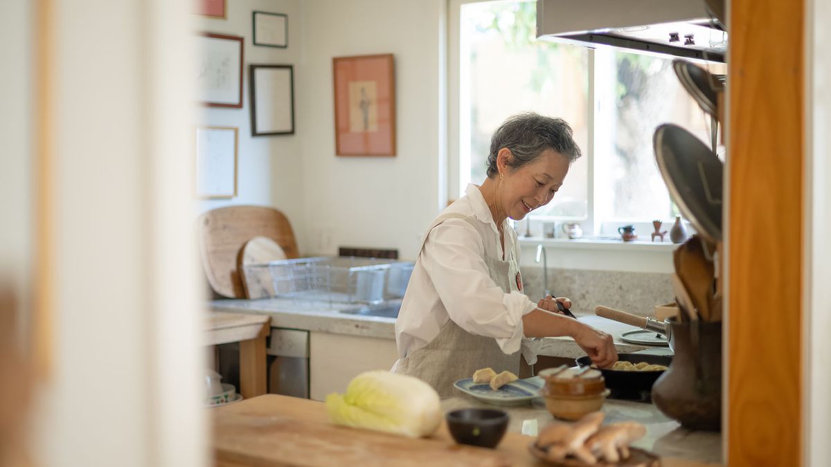 Sonoko Sakai at work in her kitchen.