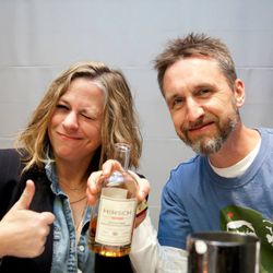 Stephanie March and Patrick Weber approve of bourbon