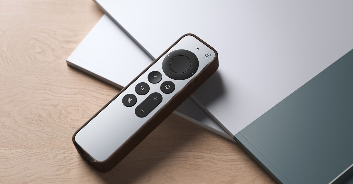 Nomad’s leather Siri remote case comes with a discreet AirTag pocket
