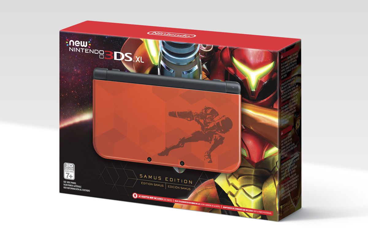 A render of the box for New Nintendo 3DS XL Samus Edition hardware