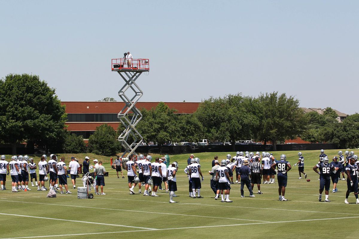 The Cowboys create their own all-22 film of each practice.