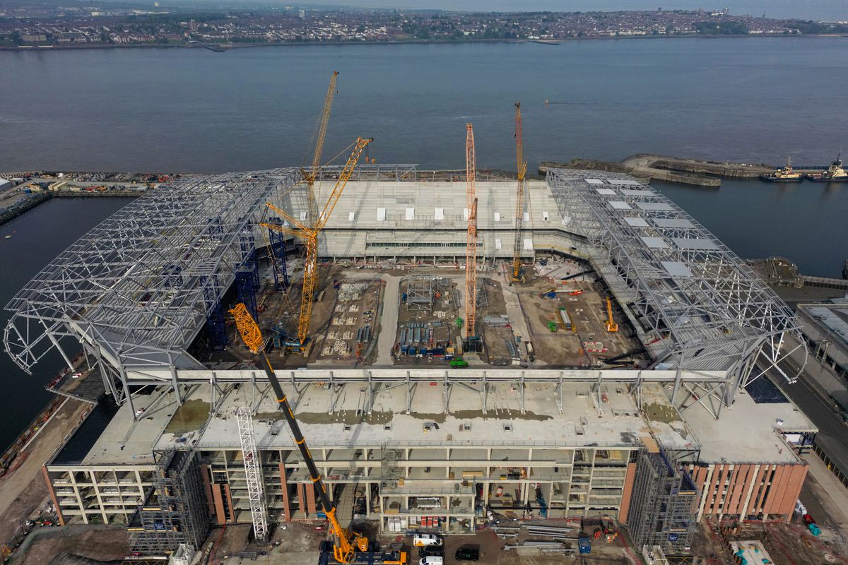 Views Of New Everton Stadium Under Construction