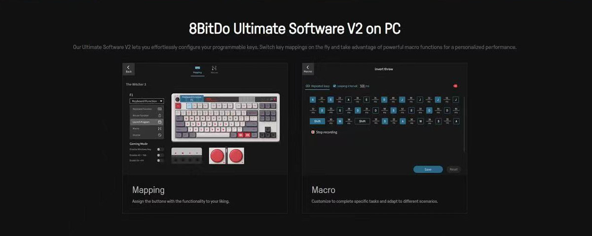 A stock image of the 8BitDo Ultimate Software V2