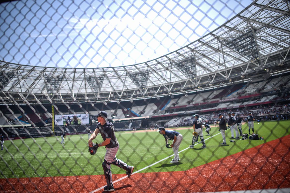 Preparations Are Made At The London Stadium Ahead Of Yankees V Red Sox Baseball Weekend
