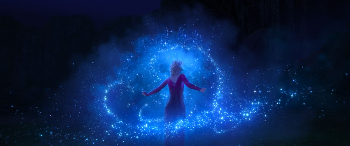 Elsa wielding her magic