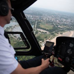 Mike Jansen, Chief Pilot at Chicago Helicopter Experience | Colin Boyle/Sun-Times