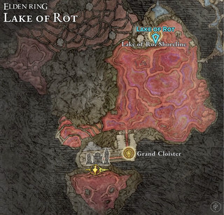 خريطة تُظهر موقع Lake of Rot Map Pragment STELE