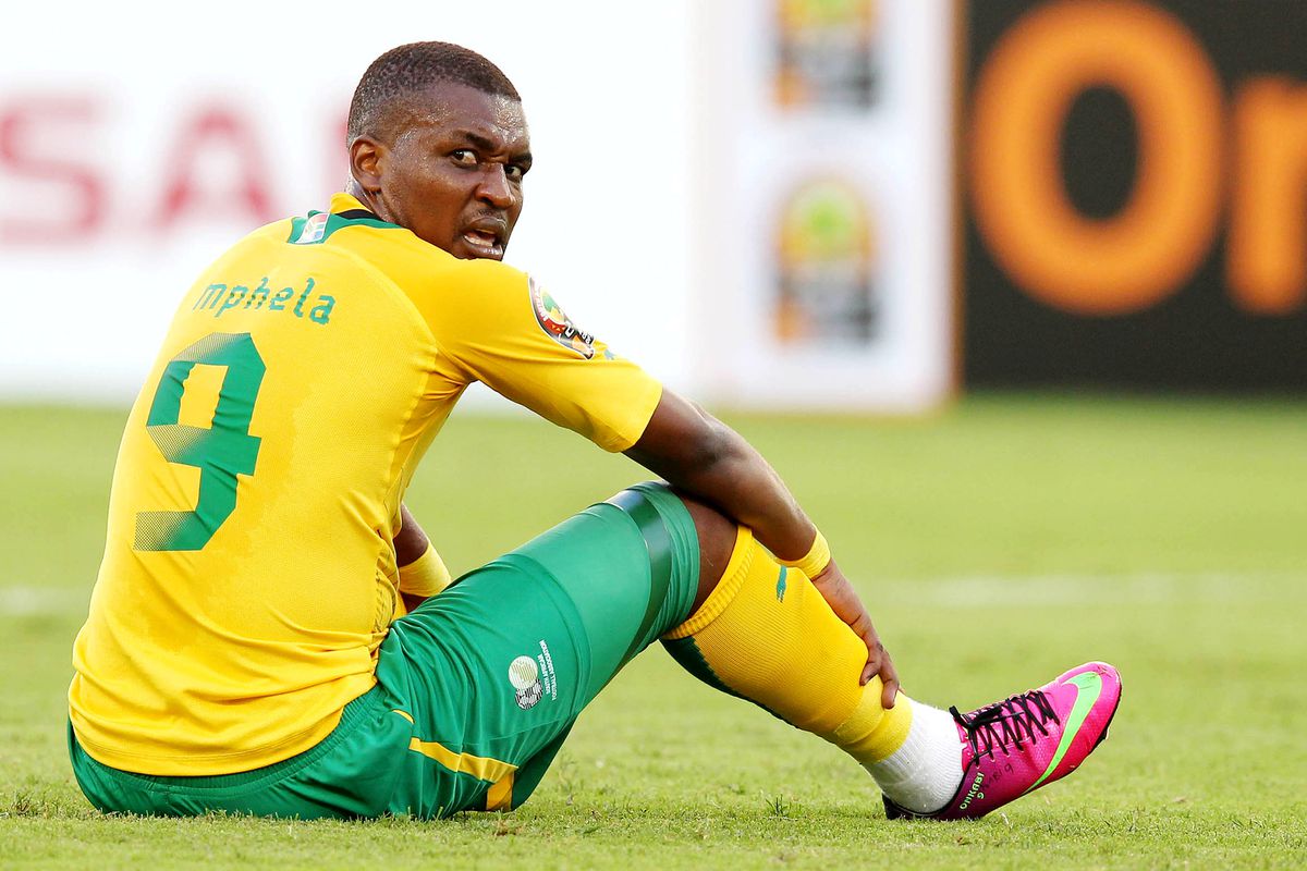 Mphela on Bafana Bafana duty.