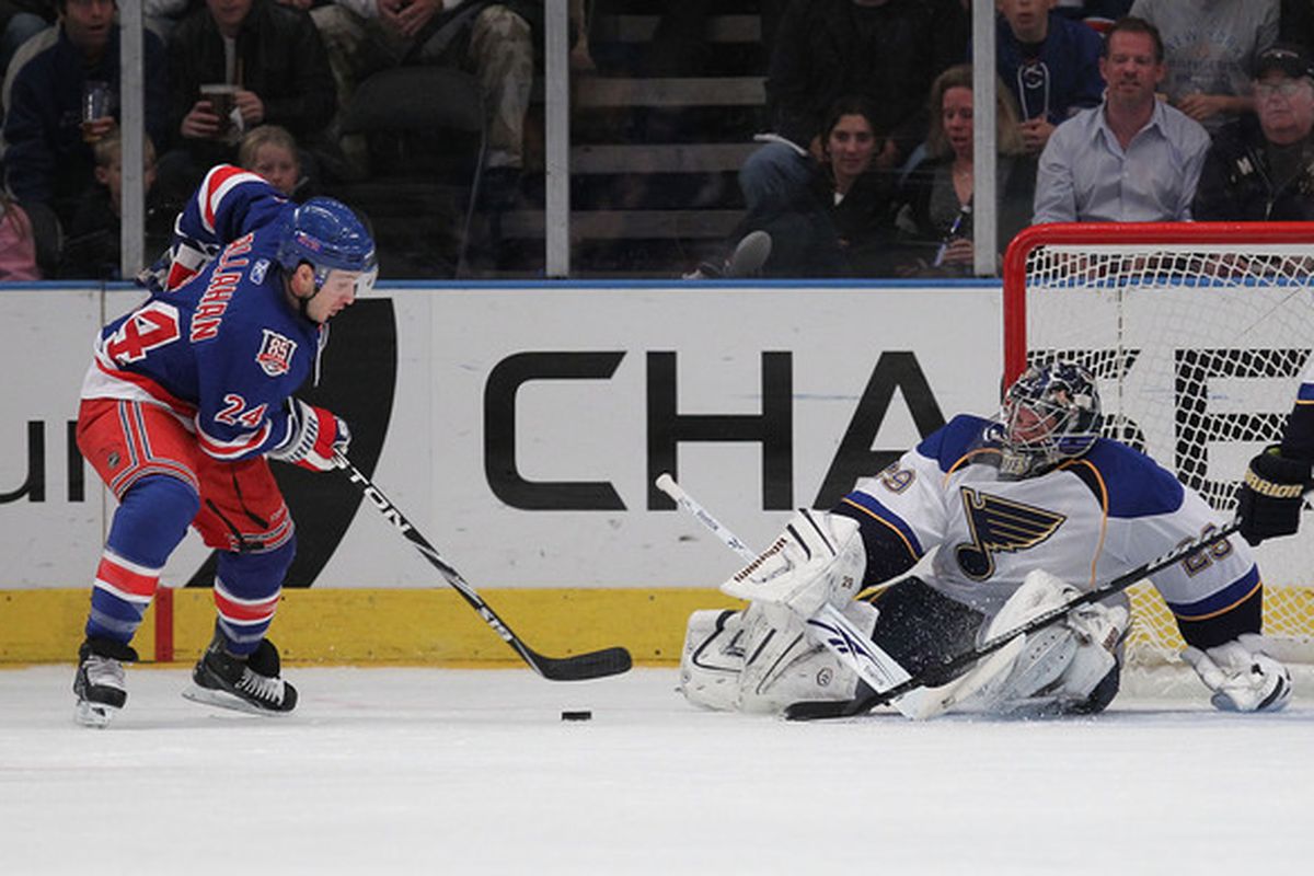 Ryan Callahan craps the bed. (Photo by Al Bello/Getty Images)