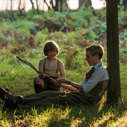 Will Tilston and Domhnall Gleeson in “Goodbye Christopher Robin.”