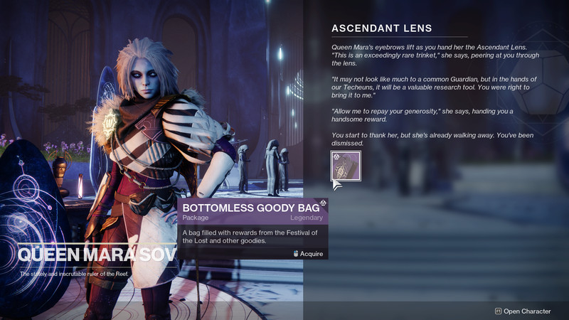 Mara Sov gives players a gift for turning in the Ascendant Lens
