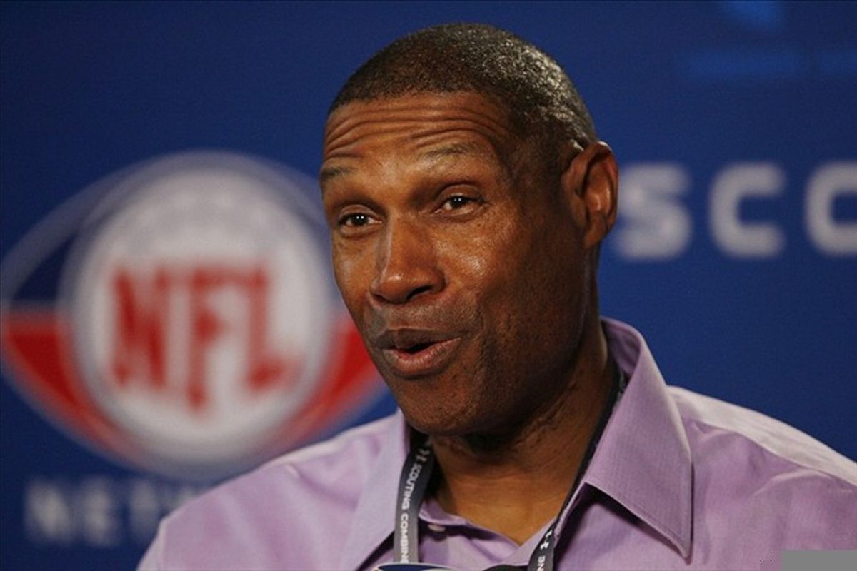 Feb 24, 2012; Indianapolis, IN, USA; Minnesota Vikings coach Leslie Frazier speaks at a press conference during the NFL Combine at Lucas Oil Stadium. Mandatory Credit: Brian Spurlock-US PRESSWIRE