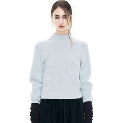 Acne <a href="http://shop.acnestudios.com/shop/women/knits/loyal-wool-sky-blue.html">wool sweater</a>, $320.