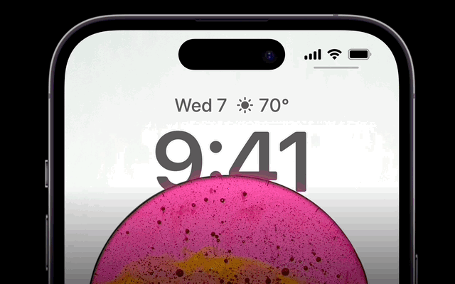 The iPhone’s new animated notch in action.