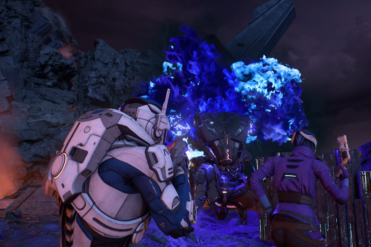 Mass Effect: Andromeda - firing a gun
