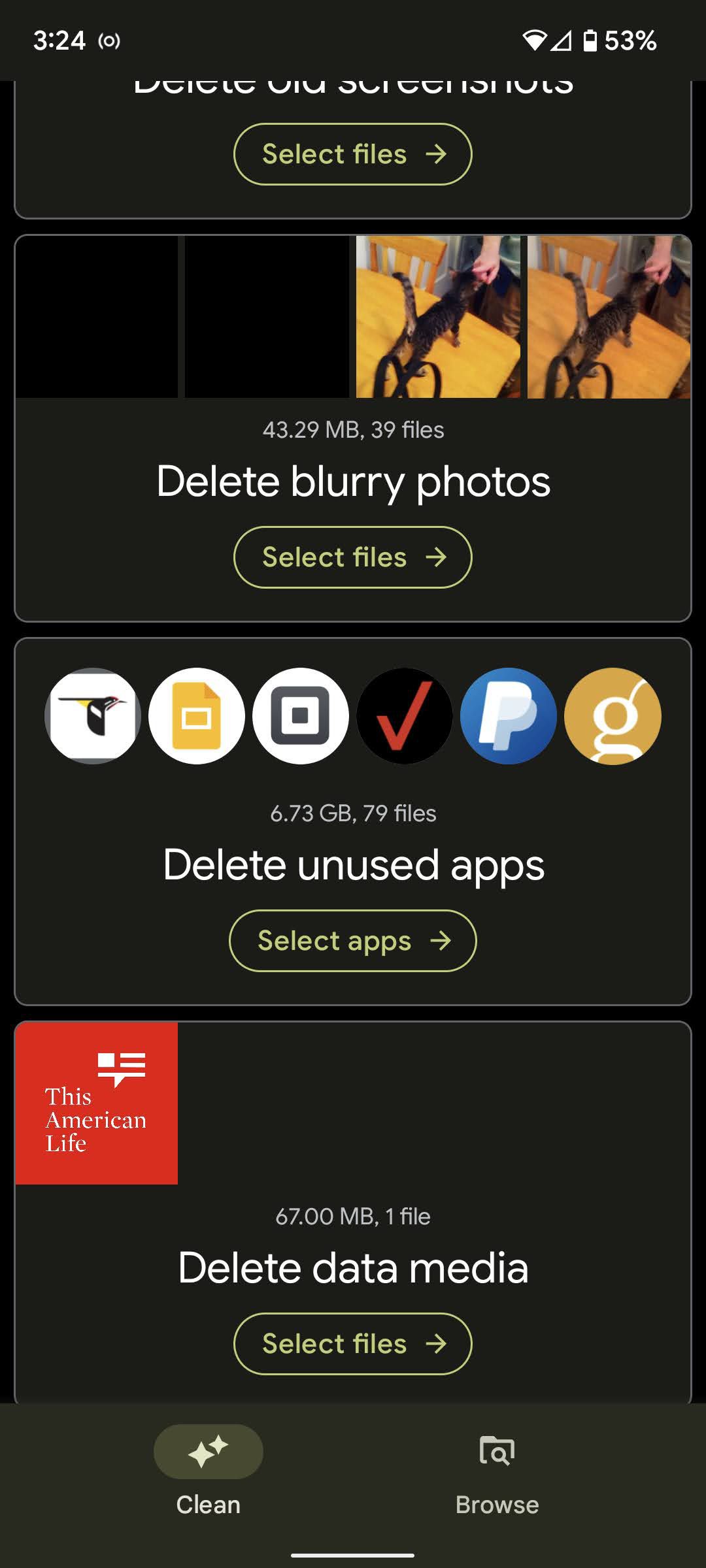 Files by Google helps you remove unused apps.