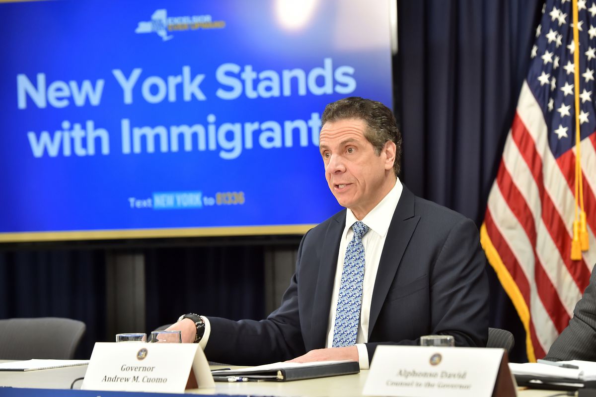 Governor Andrew Cuomo touts his support for immigrant communities, April 25, 2018.