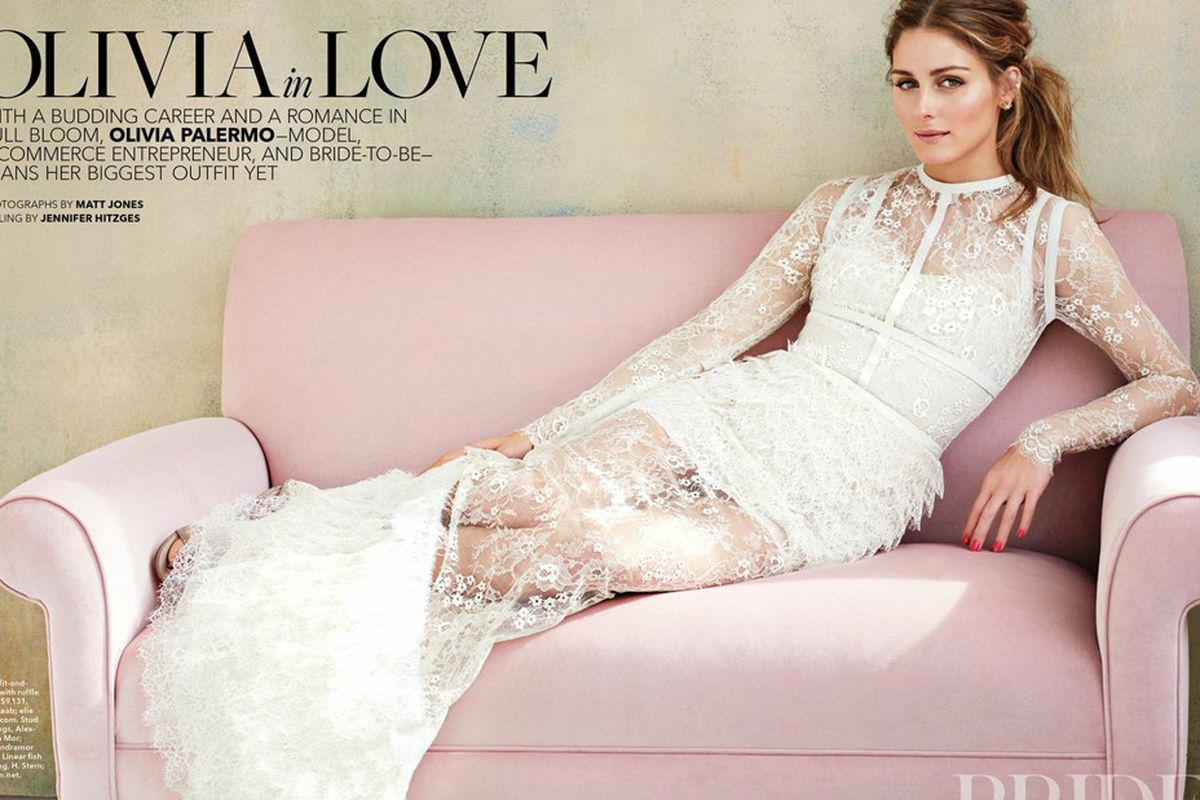 Image <a href="http://www.eonline.com/news/533459/olivia-palermo-poses-for-brides-magazine-talks-wedding-style-and-sweet-romance-see-the-dreamy-pics">via</a>.