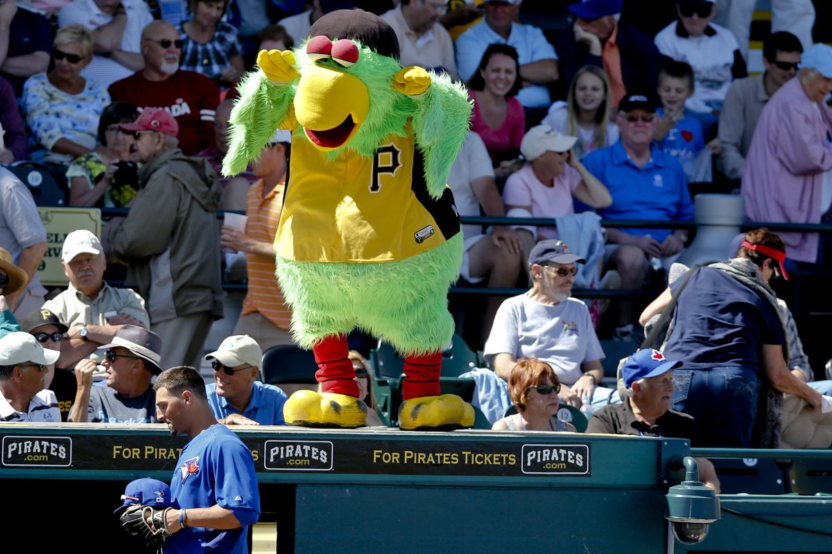 funny, the only picture we have of Pillar is of him being taunted by the Pirates' mascot