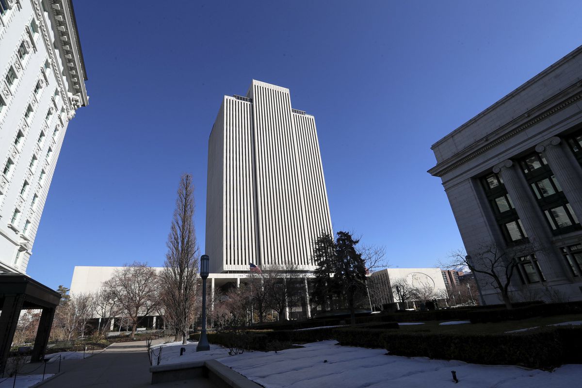 FILE — The Church of Jesus Christ of Latter-day Saints’ Church Office Building in Salt Lake City is pictured on Wednesday, Feb. 19, 2020.