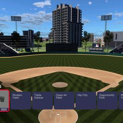 Go to any of the 30 on-the-disc templates included with <em>MLB The Show 21</em> and open one, as if to edit it.