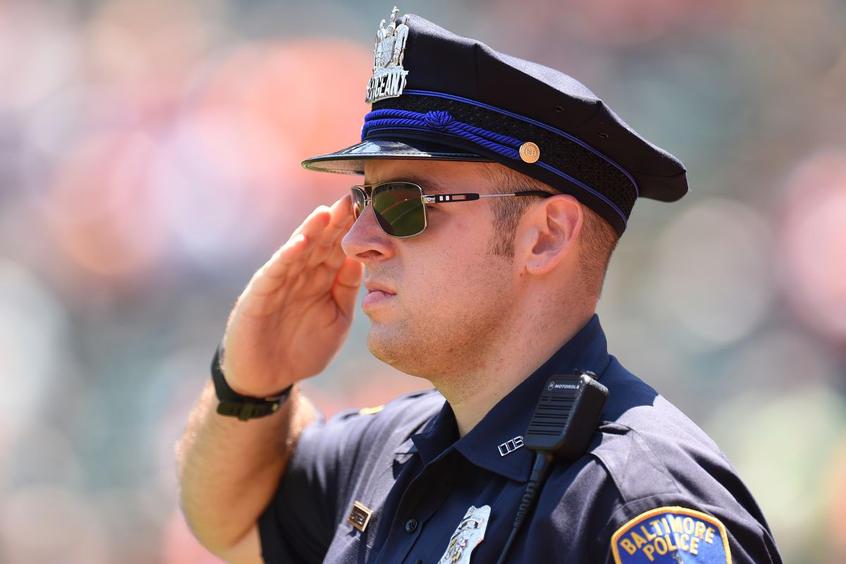 A Baltimore police officer.