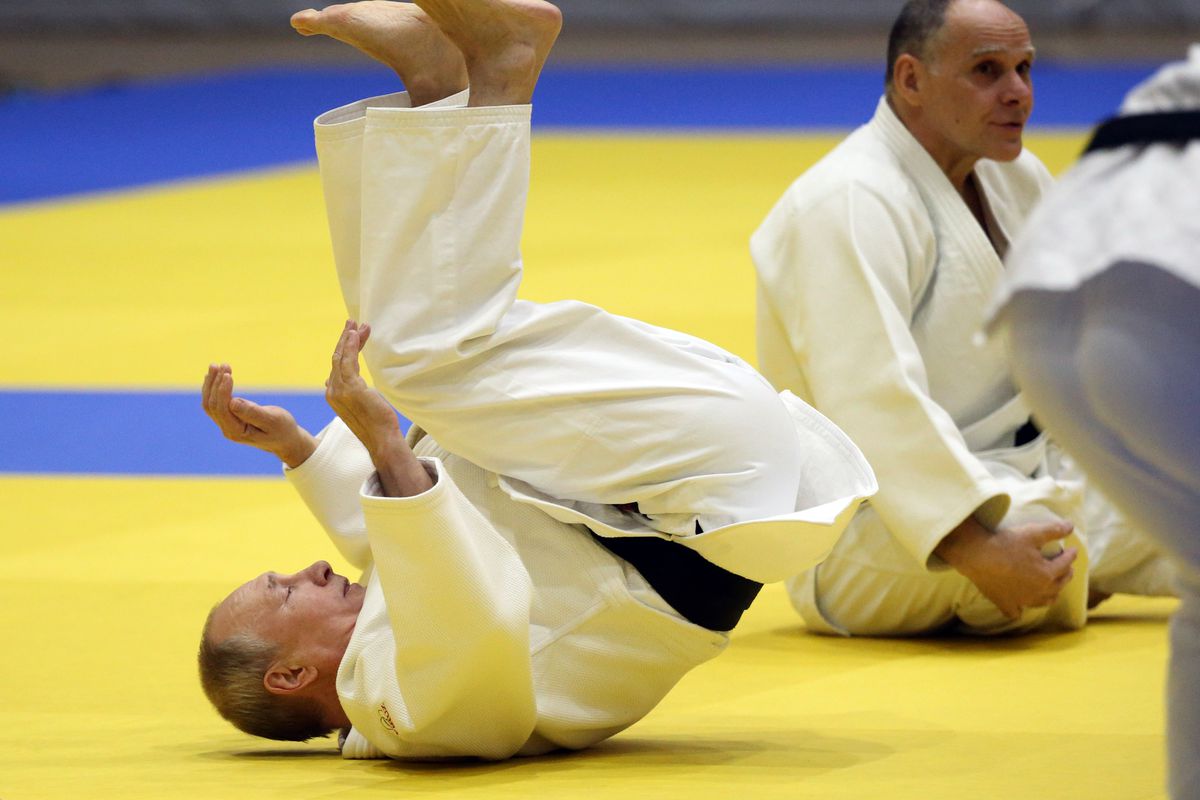Russian President Vladimir Putin attends judo trainings in Sochi