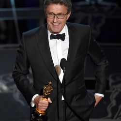 Pawel Pawlikowski accepts the award for best foreign language film for “Ida” at the Oscars on Sunday, Feb. 22, 2015, at the Dolby Theatre in Los Angeles. 