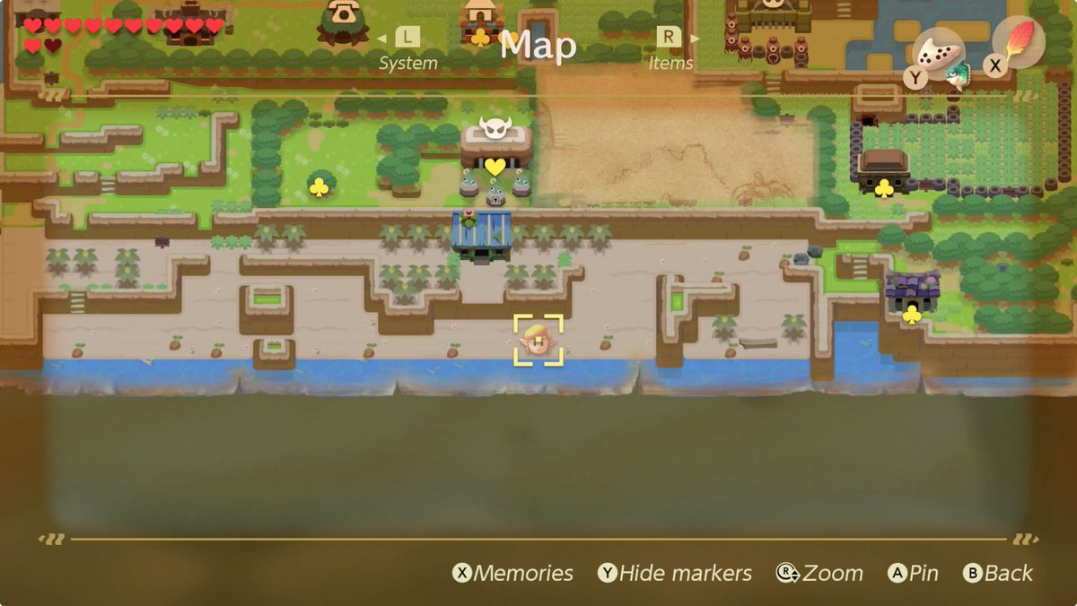 Link’s Awakening trading sequence Goryia’s location in Toronbo Shores