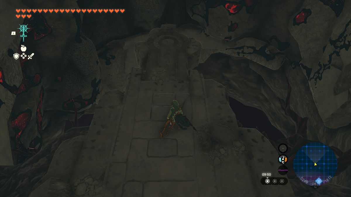 Link reaches the point of no return during the Destroy Ganondorf mission of Zelda Tears of the Kingdom.
