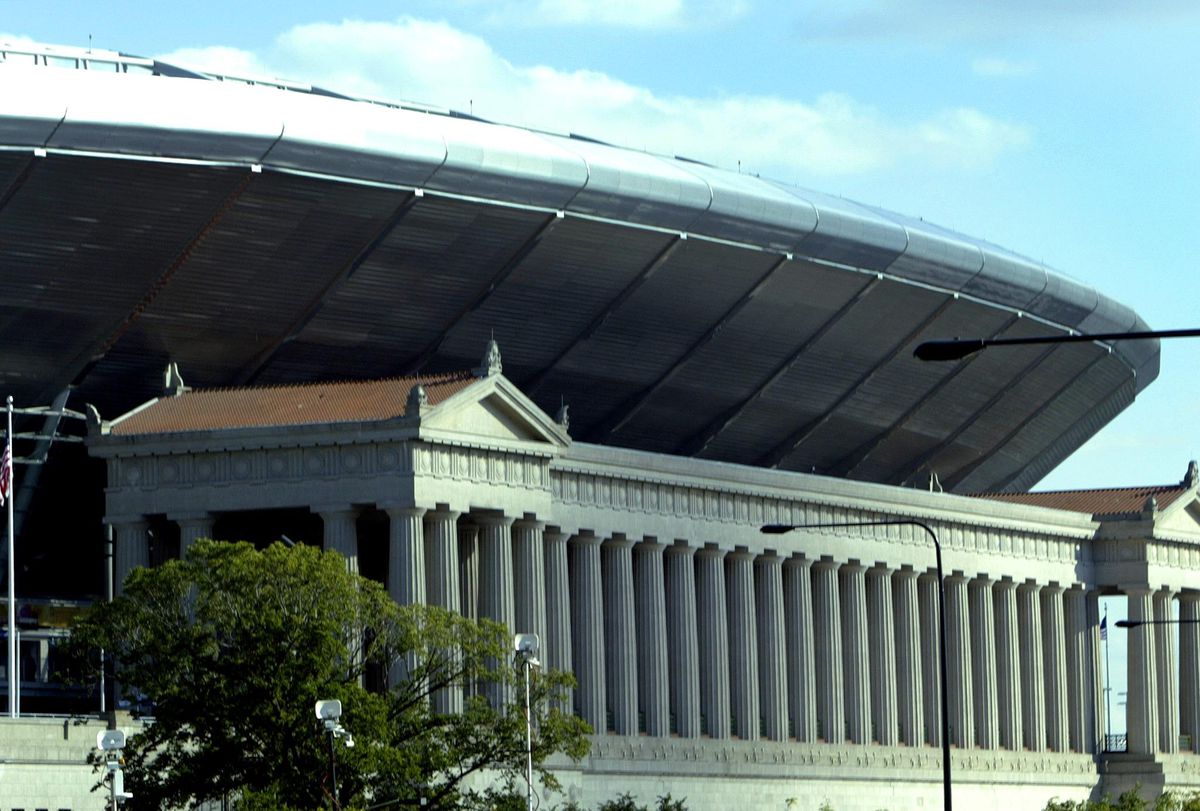 The Bears opened their renovated Soldier Field with a game against the Green Bay Packers on Sept. 29, 2003.