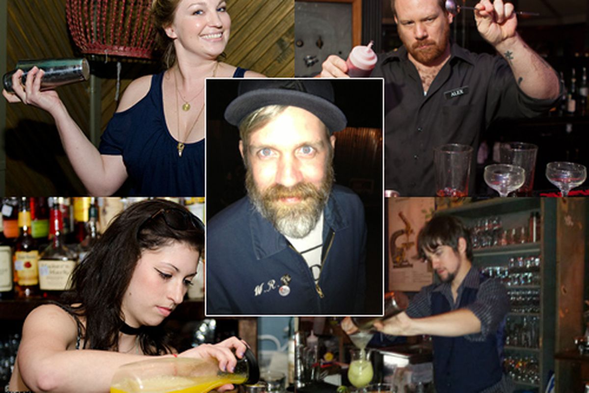 Clockwise from top: Lindsay Heffron, Alexander Gregg, Jeremy Olivier, Yael Vengroff and Billy Boyd in the middle. 