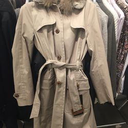 Lined trench coat, $750 (was $1,500)