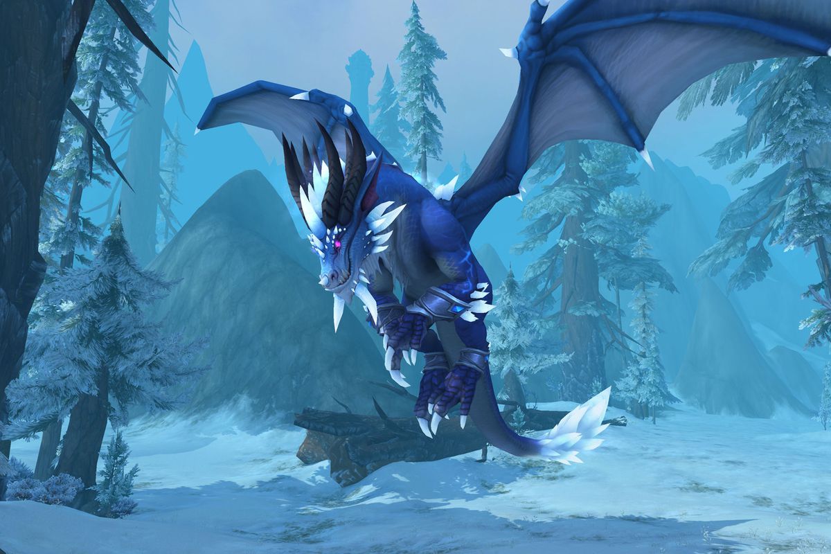 A dragon from World of Warcraft’s Dragonflight expansion