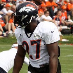 Broncos RB Knowshon Moreno lines up as a WR during training camp