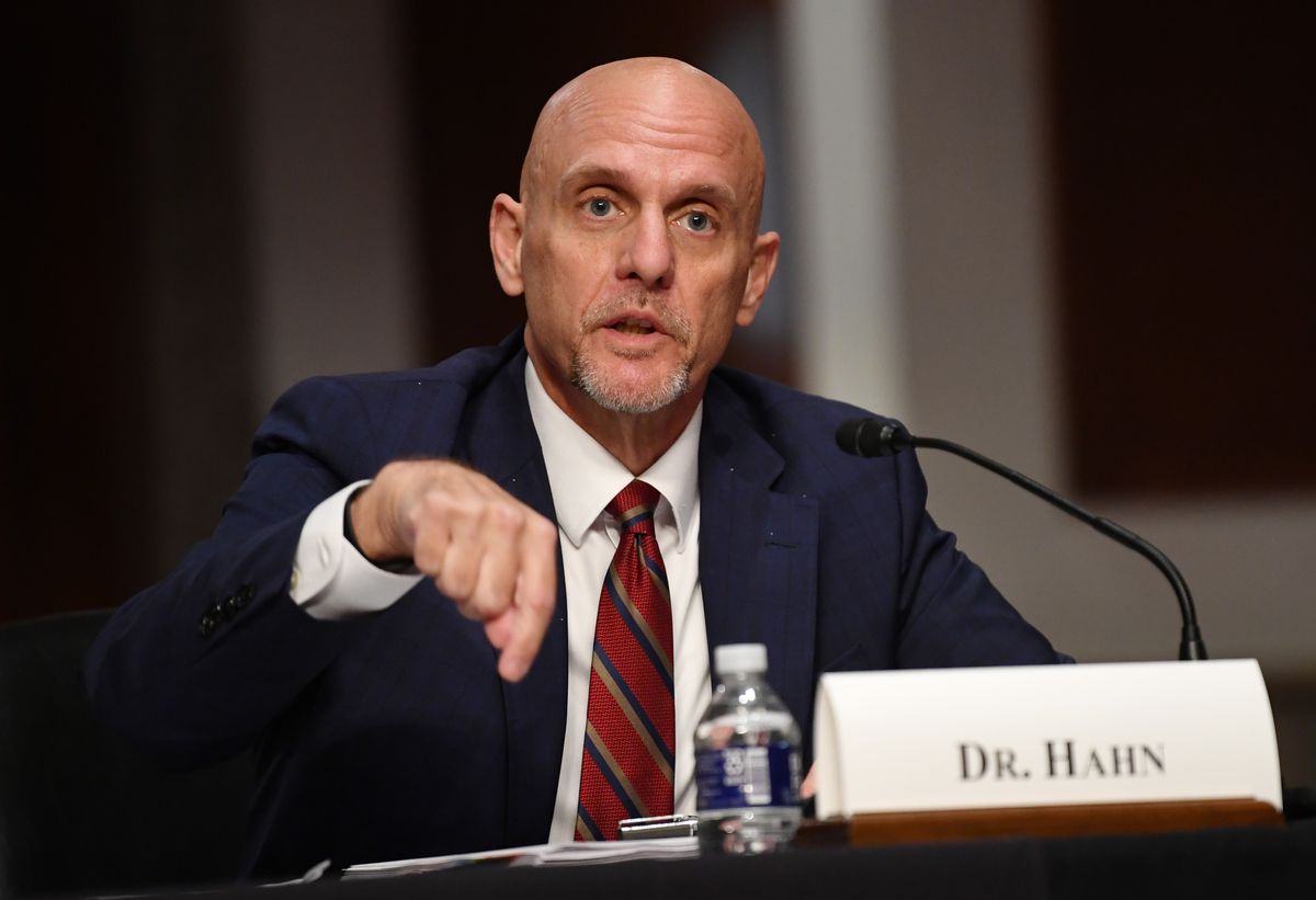 FDA Commissioner Stephen Hahn testifies before the Senate Health, Education, Labor and Pensions (HELP) Committee hearing on Capitol Hill in Washington DC on June 30, 2020 in Washington,DC.