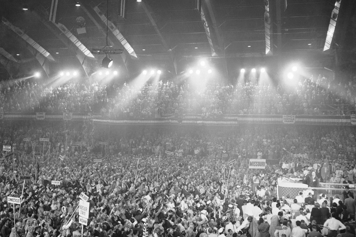 The 1952 Democratic National Convention was held in Chicago at the International Amphitheatre, 4220 S. Halsted St.