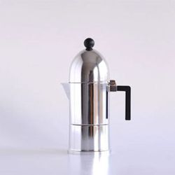 A welcome alternative to the ubiquitous Bialetti moka pot, the Aldo Rossi-designed La Cupola Espresso Maker is a sleek addition to any kitchen. It is now available from the gift shop at Philip Johnson's legendary Glass House for $105. [<a href="http://des