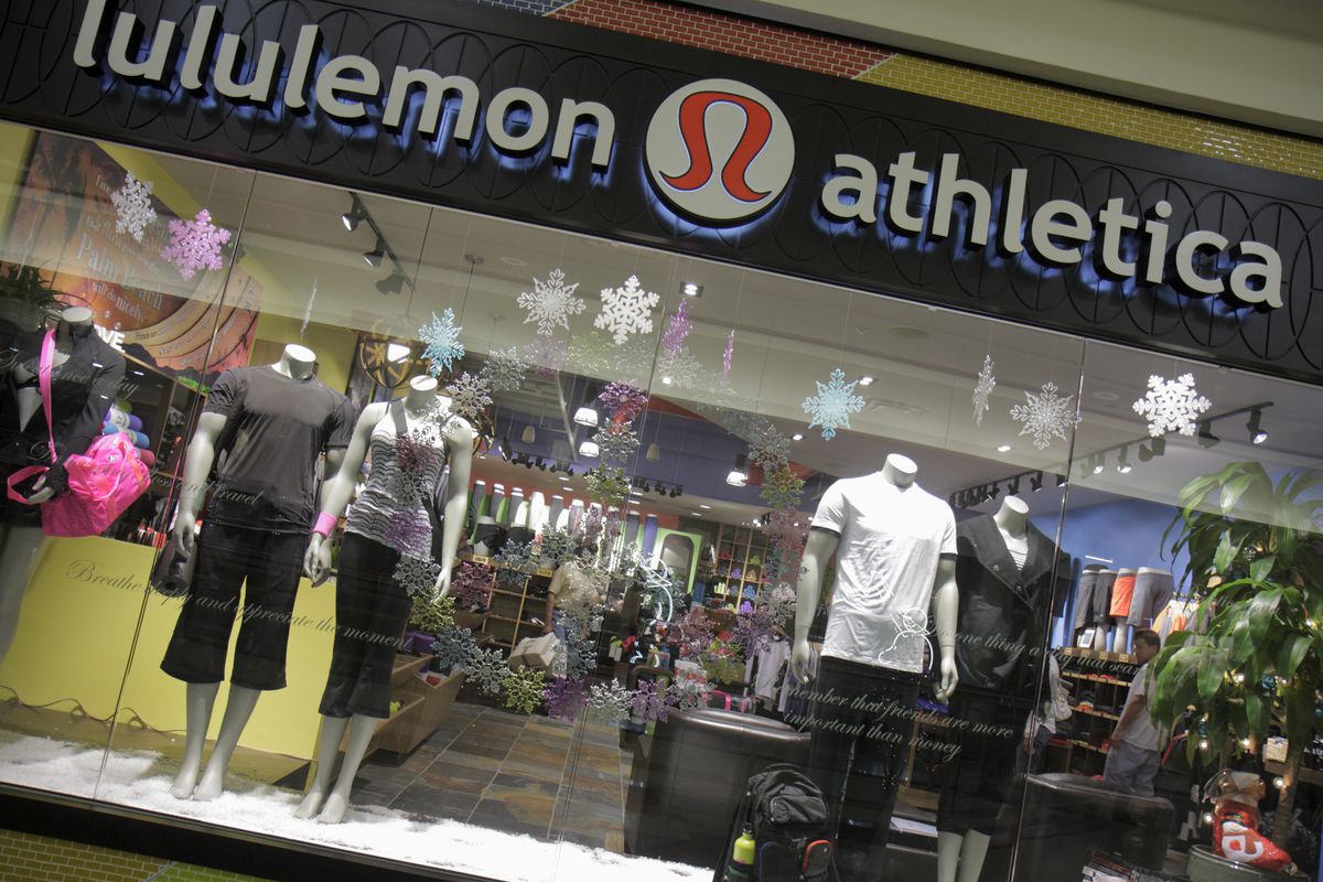The exterior of a Lululemon store