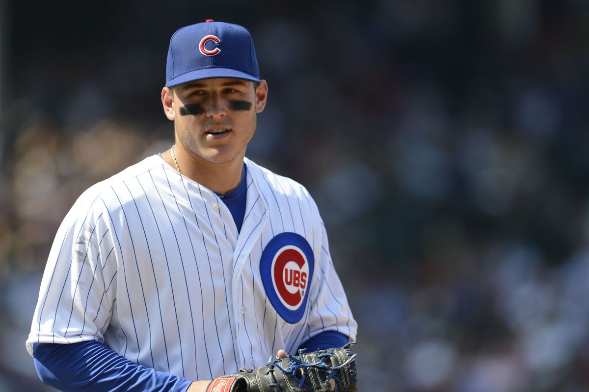 Chicago, IL, USA; Chicago Cubs first baseman Anthony Rizzo during the game against the Colorado Rockies at Wrigley Field. Credit: Jerry Lai-US PRESSWIRE