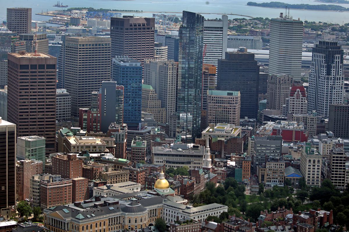 Aerial View of Downtown Boston